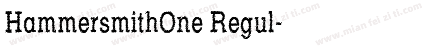 HammersmithOne Regul字体转换